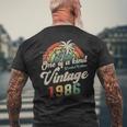 ヴィンテージ1986バースデー40年パームツリー メンズTシャツ バックプリント 高齢者への贈り物