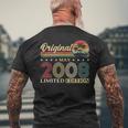ヴィンテージカー 2008 年5月 18 歳の誕生日 2008 年のクラシックカー メンズTシャツ バックプリント 高齢者への贈り物