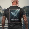 ヴィンテージブルーフィンツナ 5月2日世界デー メンズTシャツ バックプリント 高齢者への贈り物