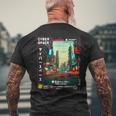ヴェイパーウェイブ サイバーパンク ストリートウェア 日本のレトロバイブ 90年代 メンズTシャツ バックプリント 高齢者への贈り物
