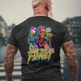 ヴェイパーウェーブ・ハック・ザ・プラネット メンズTシャツ バックプリント 高齢者への贈り物