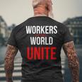 万国の労働者団結せよ メンズTシャツ バックプリント 高齢者への贈り物