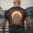 不動明王 金剛乗仏教不動主 日本語 中国語 メンズTシャツ バックプリント 高齢者への贈り物