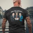 世界平和協定 トランプ プーチン ゼレンスキー ウクライナ ユーモア メンズTシャツ バックプリント 高齢者への贈り物