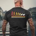 人間の進化 ウェイクアップ 羊 陰謀 理論者 羊 メンズTシャツ バックプリント 高齢者への贈り物
