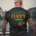 今カレーが欲しい インド料理 インド米 メンズTシャツ バックプリント 高齢者への贈り物