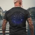 天体観測星天文学 メンズTシャツ バックプリント 高齢者への贈り物