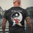 太極拳をする猫 メンズTシャツ バックプリント 高齢者への贈り物