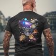 太陽系 太陽系の惑星 -Olarystem Planets メンズTシャツ バックプリント 高齢者への贈り物
