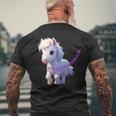 子馬 かわいい 馬 干支 白馬 イラスト メンズTシャツ バックプリント 高齢者への贈り物