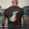 宇宙人誘引ufo 地球外飛行スペース エイリアン メンズTシャツ バックプリント 高齢者への贈り物