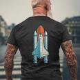 宇宙飛行士 スペースクラフト 宇宙旅行 スペースシャトル メンズTシャツ バックプリント 高齢者への贈り物