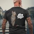 家にいてほしいねこ、うずら 猫 かわいい Cat メンズTシャツ バックプリント 高齢者への贈り物