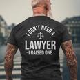 弁護士 I Raised One Attorney 法律顧問 パラリーガル メンズTシャツ バックプリント 高齢者への贈り物