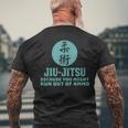 弾薬がなくなるかもしれないから柔術 メンズTシャツ バックプリント 高齢者への贈り物