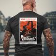 恐竜レトロヴィンテージ映画ポスタープリント 長袖tシャツ メンズTシャツ バックプリント 高齢者への贈り物