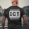 情報技術ict技術者 メンズTシャツ バックプリント 高齢者への贈り物
