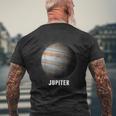 惑星ジュピター -太陽系の惑星 メンズTシャツ バックプリント 高齢者への贈り物