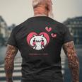 愛しすぎて大好きすぎる。ペアデザイン２にゃんこ メンズTシャツ バックプリント 高齢者への贈り物