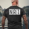 成田国際空港 東京都 Nrt メンズTシャツ バックプリント 高齢者への贈り物