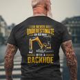 掘削機オペレーター 重機オペレーター重機 メンズTシャツ バックプリント 高齢者への贈り物