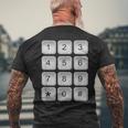 数字キーパッド 電話 番号 セキュリティコード ピンパッド 衣装 メンズTシャツ バックプリント 高齢者への贈り物