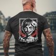 日本のゴス 不気味なエモ Y2k 日本ホラー アニメ 漫画 長袖tシャツ メンズTシャツ バックプリント 高齢者への贈り物