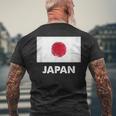 日本の国旗 日本の国旗 Japan Flag メンズTシャツ バックプリント 高齢者への贈り物