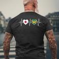 日本・ジャマイカ ジャマイカの国旗 国旗 メンズTシャツ バックプリント 高齢者への贈り物