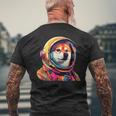 柴犬 面白いtシャツ 犬 宇宙飛行士 かわいい メンズ 子供 おもしろ 服 グッズ ネタ 犬好き メンズTシャツ バックプリント 高齢者への贈り物