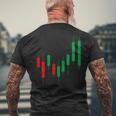 株式トレーダーローソク足ハートビートデーブローカーライフアパレル メンズTシャツ バックプリント 高齢者への贈り物