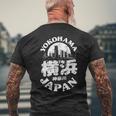 横浜 日本 横浜 神奈川 みなとみらいお土産 メンズTシャツ バックプリント 高齢者への贈り物