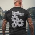 歯車機 メンズTシャツ バックプリント 高齢者への贈り物