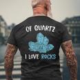 水晶鉱石コレクター 地質学者 メンズTシャツ バックプリント 高齢者への贈り物