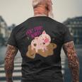 泥遊びをする子豚 すべての瞬間を楽しみましょう！ メンズTシャツ バックプリント 高齢者への贈り物