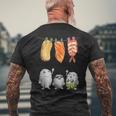 洗濯 する 寿司 すし たまご サーモン えび メンズTシャツ バックプリント 高齢者への贈り物