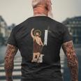 洗礼者聖ヨハネ。キリスト教の聖人 メンズTシャツ バックプリント 高齢者への贈り物