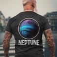 海王星 惑星 太陽系 天文学 メンズTシャツ バックプリント 高齢者への贈り物