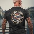 物語コーヒー読書サークル メンズTシャツ バックプリント 高齢者への贈り物