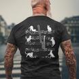猫好きのトロンボーン奏者のためのトロンボーン猫。 メンズTシャツ バックプリント 高齢者への贈り物