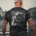 生意気に笑うマーモット、面白い動物、面白いマーモット メンズTシャツ バックプリント 高齢者への贈り物