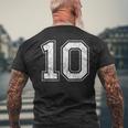 番号10 メンズTシャツ バックプリント 高齢者への贈り物