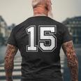 番号15 メンズTシャツ バックプリント 高齢者への贈り物