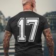 番号17インチ ホワイト メンズTシャツ バックプリント 高齢者への贈り物