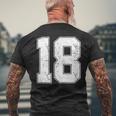 番号18シャツ、番号付き ヴィンテージ 18歳の誕生日 メンズTシャツ バックプリント 高齢者への贈り物