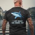 私は本当にサメが好きです メンズTシャツ バックプリント 高齢者への贈り物