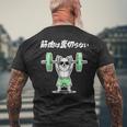 筋肉は裏切らない チワワ グッズ 犬 おもしろ 面白い ネタ 笑える 筋トレ メンズTシャツ バックプリント 高齢者への贈り物