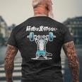 筋肉は裏切らない 猫 筋トレ ネコ おもしろ 面白い ネタ メンズTシャツ バックプリント 高齢者への贈り物