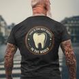 素晴らしい歯医者 メンズTシャツ バックプリント 高齢者への贈り物