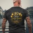 結婚10周年を祝う 結婚10周年 メンズTシャツ バックプリント 高齢者への贈り物